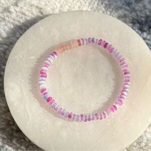 Rose Quartz and Cats Eye Beaded Bracelet
